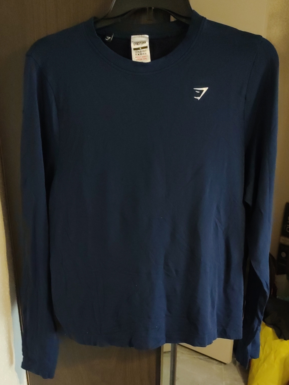 Gymshark Men's Long Sleeve Crew in Deep Blue